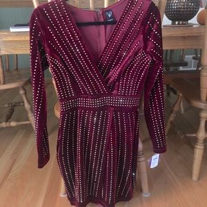 Burgundy sequin mini dress!!